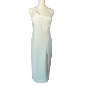 Lulu's White One‎ Shoulder Dress